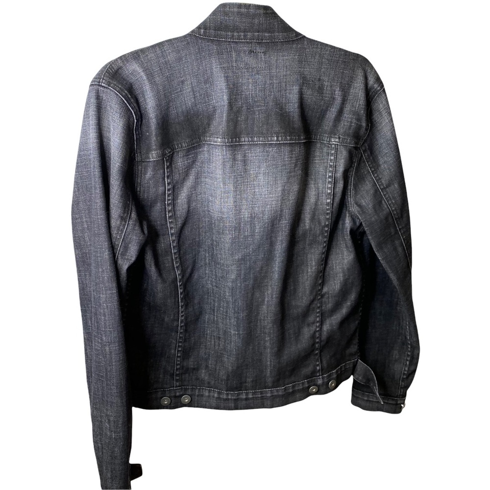 Hudson Jeans Moto Oversized Jacket Grey Black Denim Size Small - Picture 14 of 16